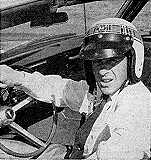 Jackie Stewart at the wheel